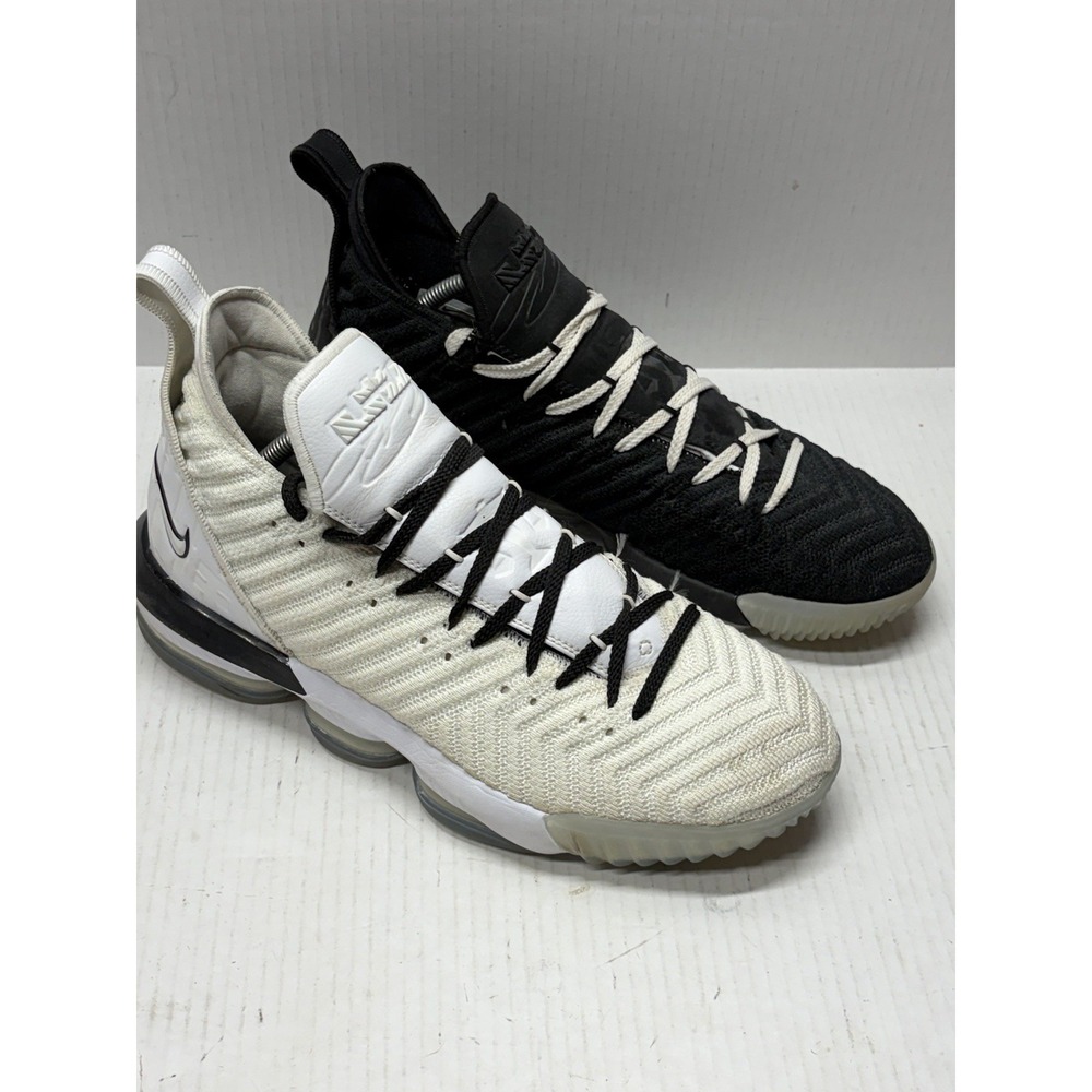 Nike Lebron James 16  Size-12 Equality Basketball Sneakers Black White Men